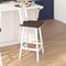 Flash Furniture Gwendolyn Commercial Solid Wood Modern Farmhouse Swivel Bar Height Barstool in Antique White Wash ES-G1-29-WH-GG - alternate 3